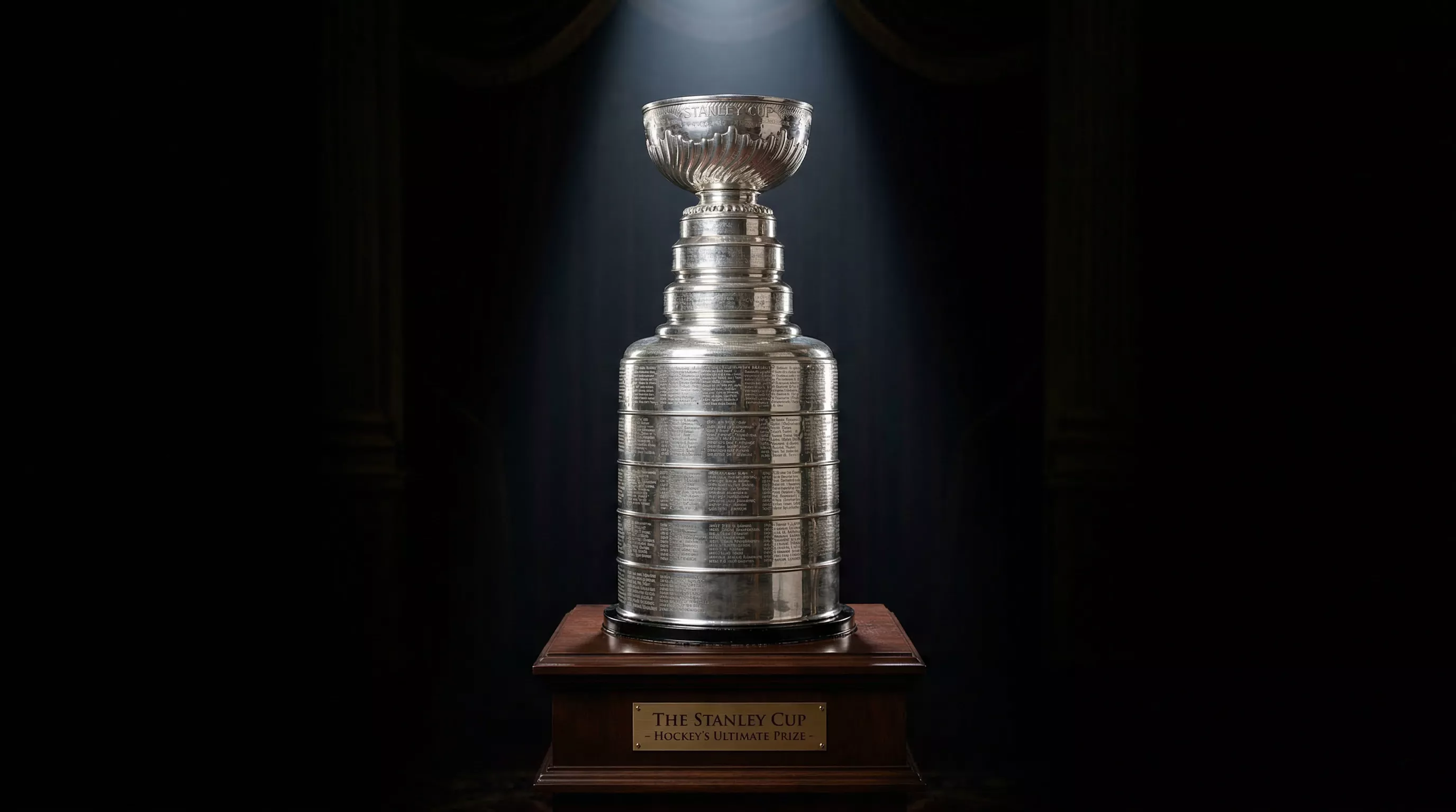 Trofeo Stanley Cup en celebración de playoffs de la NHL